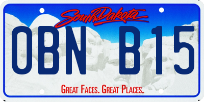 SD license plate 0BNB15