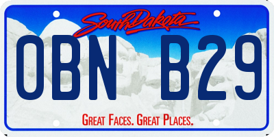 SD license plate 0BNB29