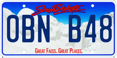 SD license plate 0BNB48