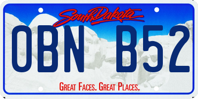 SD license plate 0BNB52