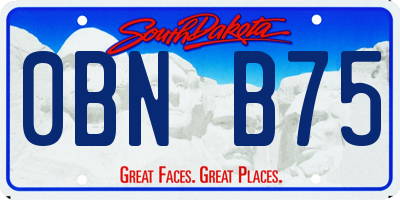 SD license plate 0BNB75