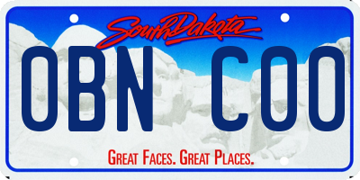 SD license plate 0BNC00
