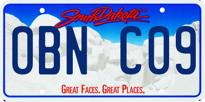 SD license plate 0BNC09
