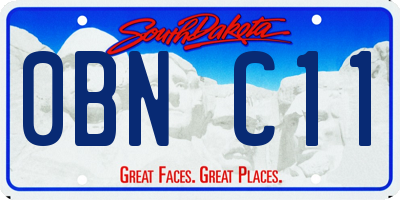 SD license plate 0BNC11