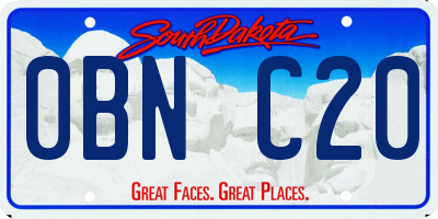 SD license plate 0BNC20