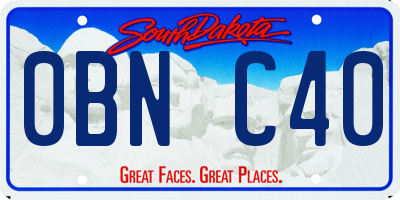 SD license plate 0BNC40