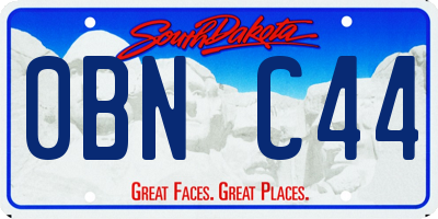 SD license plate 0BNC44