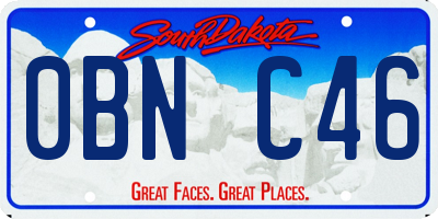 SD license plate 0BNC46