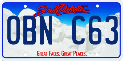 SD license plate 0BNC63