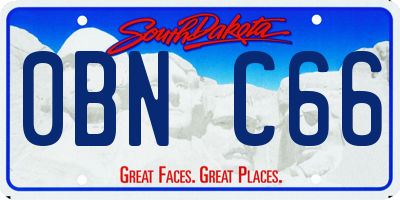 SD license plate 0BNC66