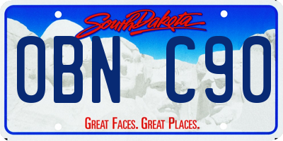 SD license plate 0BNC90