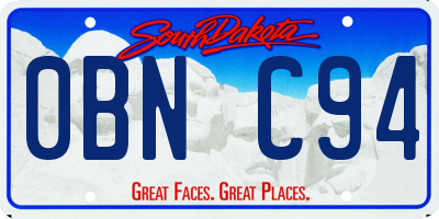 SD license plate 0BNC94