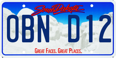 SD license plate 0BND12