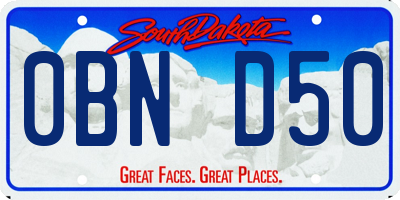 SD license plate 0BND50