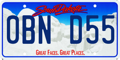 SD license plate 0BND55