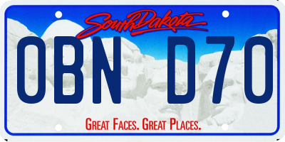 SD license plate 0BND70