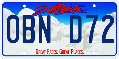 SD license plate 0BND72