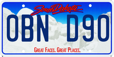 SD license plate 0BND90