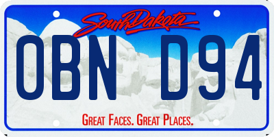 SD license plate 0BND94