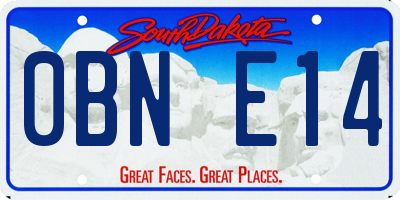 SD license plate 0BNE14