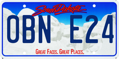 SD license plate 0BNE24