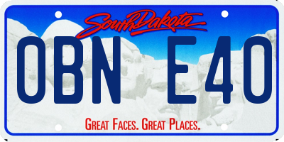 SD license plate 0BNE40