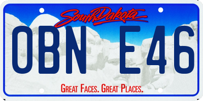 SD license plate 0BNE46