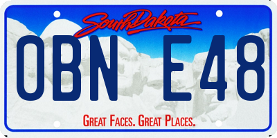 SD license plate 0BNE48