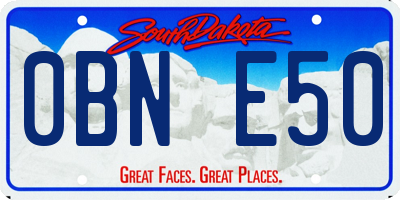 SD license plate 0BNE50