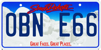 SD license plate 0BNE66