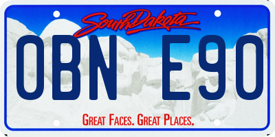 SD license plate 0BNE90