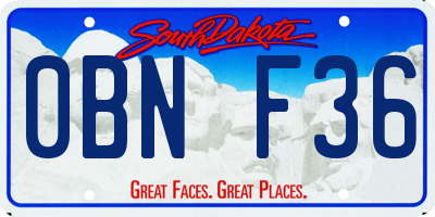 SD license plate 0BNF36
