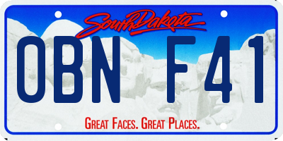 SD license plate 0BNF41