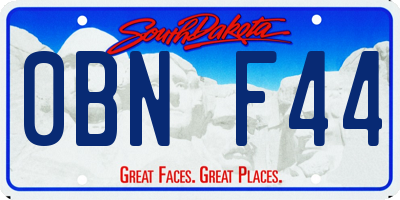 SD license plate 0BNF44