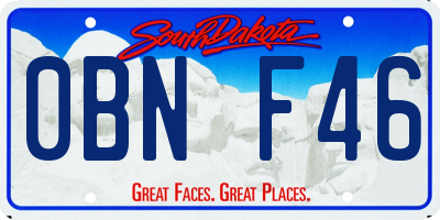 SD license plate 0BNF46