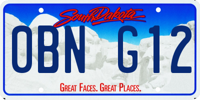 SD license plate 0BNG12