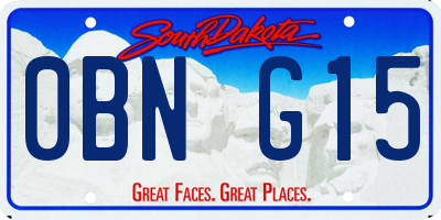 SD license plate 0BNG15