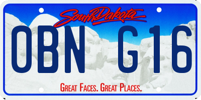 SD license plate 0BNG16
