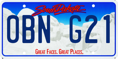SD license plate 0BNG21