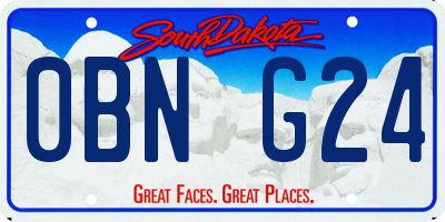 SD license plate 0BNG24