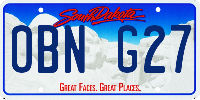 SD license plate 0BNG27