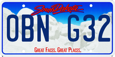 SD license plate 0BNG32