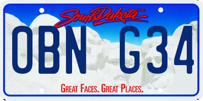 SD license plate 0BNG34
