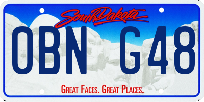 SD license plate 0BNG48