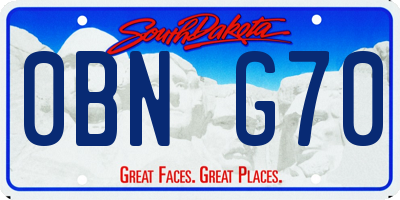 SD license plate 0BNG70
