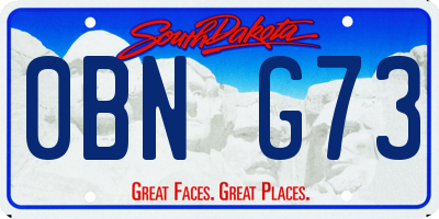 SD license plate 0BNG73