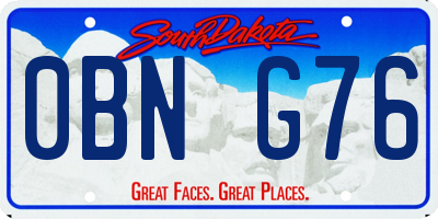 SD license plate 0BNG76