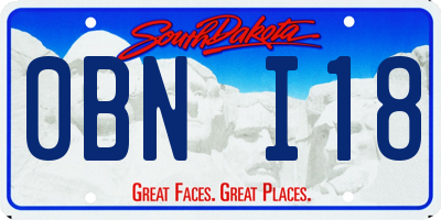SD license plate 0BNI18