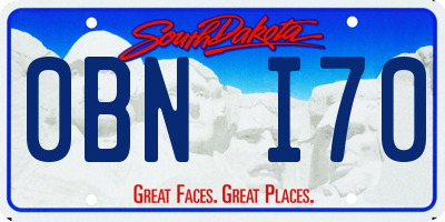 SD license plate 0BNI70