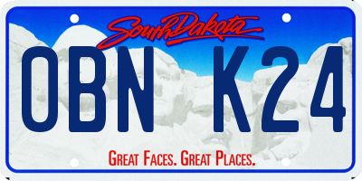 SD license plate 0BNK24